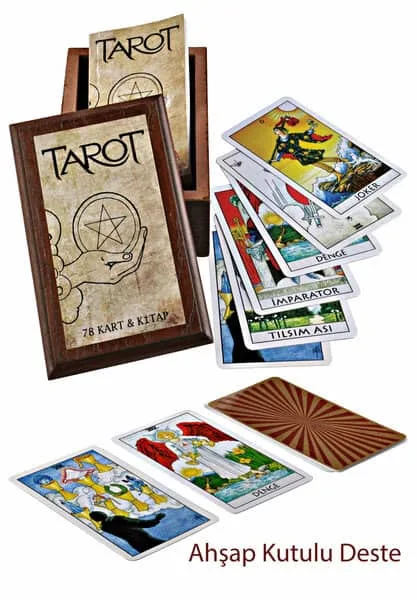 Tarot - 78 Kart & Kitap ( Ahşap Kutulu)