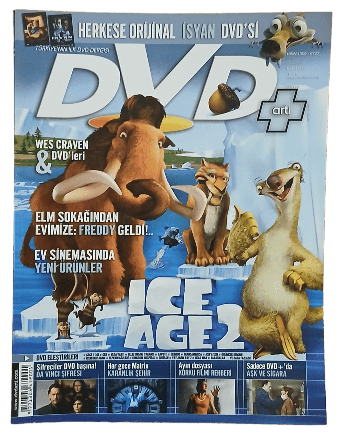 65906251-f7a0-45bb-b56d-c473c7caf7be Dvd Artı Sinema Dergisi-Sayı 18 ,Ekim 2006 Buz Devri 2 Kapaklı - Görsel 1