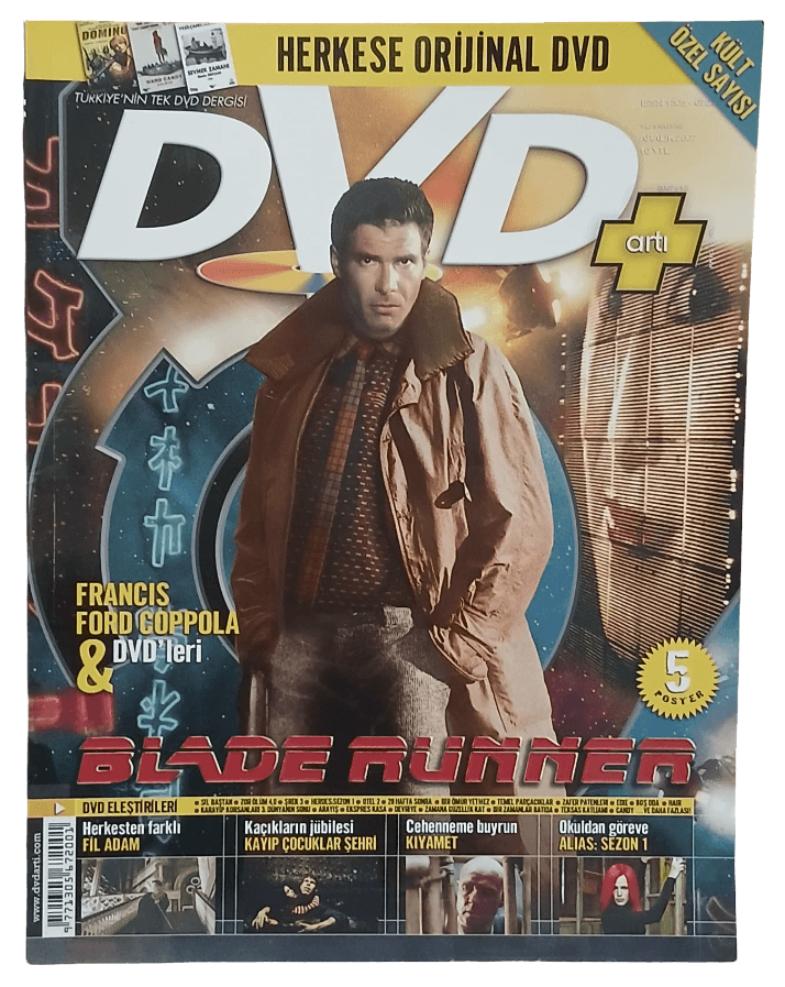 blade runner Dvd Artı Sinema Dergisi-Sayı 32, Aralık 2007 Blade Runner Kapaklı - Görsel 1