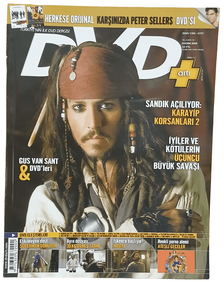 karayip Dvd Artı Sinema Dergisi-Sayı 19, Kasım 2006 Karayip Korsanları 2 Kapaklı - Görsel 1