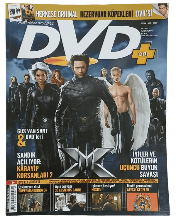 Dvd Artı Sinema Dergisi-Sayı 19, Kasım 2006 X Men 3 Son Direniş Kapaklı