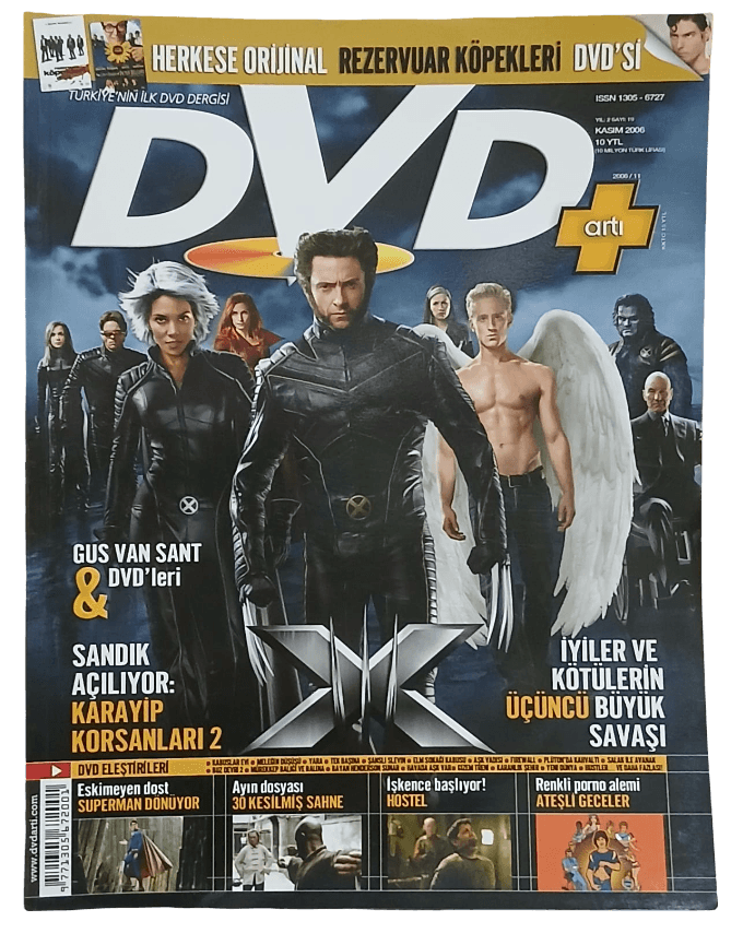 x men Dvd Artı Sinema Dergisi-Sayı 19, Kasım 2006 X Men 3 Son Direniş Kapaklı - Görsel 1