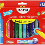 Fatih Keçeli Yıkanabilir Jumbo Boya Kalemi 12 Renk
