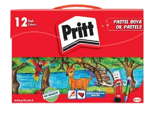 Pritt pastel 12li Pritt 12'li Pastel Boya Çantalı - Görsel 1