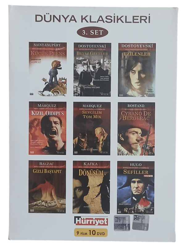 Edebiyat Eserlerinden Dünya Sinemasına Set 3 (8 Dvd 8 Film)
