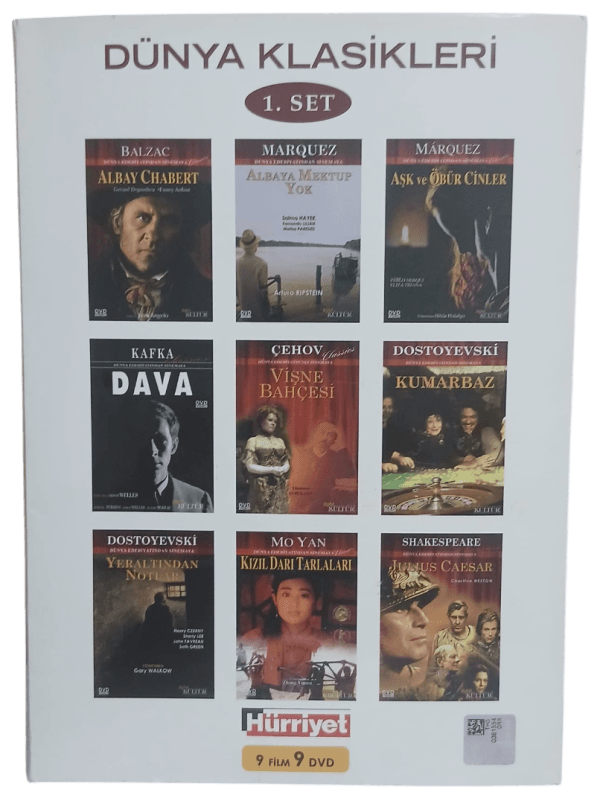 Edebiyat Eserlerinden Dünya Sinemasına Set 1 (9 Dvd 9 Film)