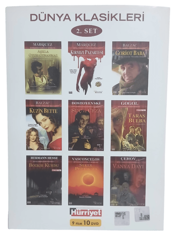 Edebiyat Eserlerinden Dünya Sinemasına Set 2 (10 Dvd 9 Film)
