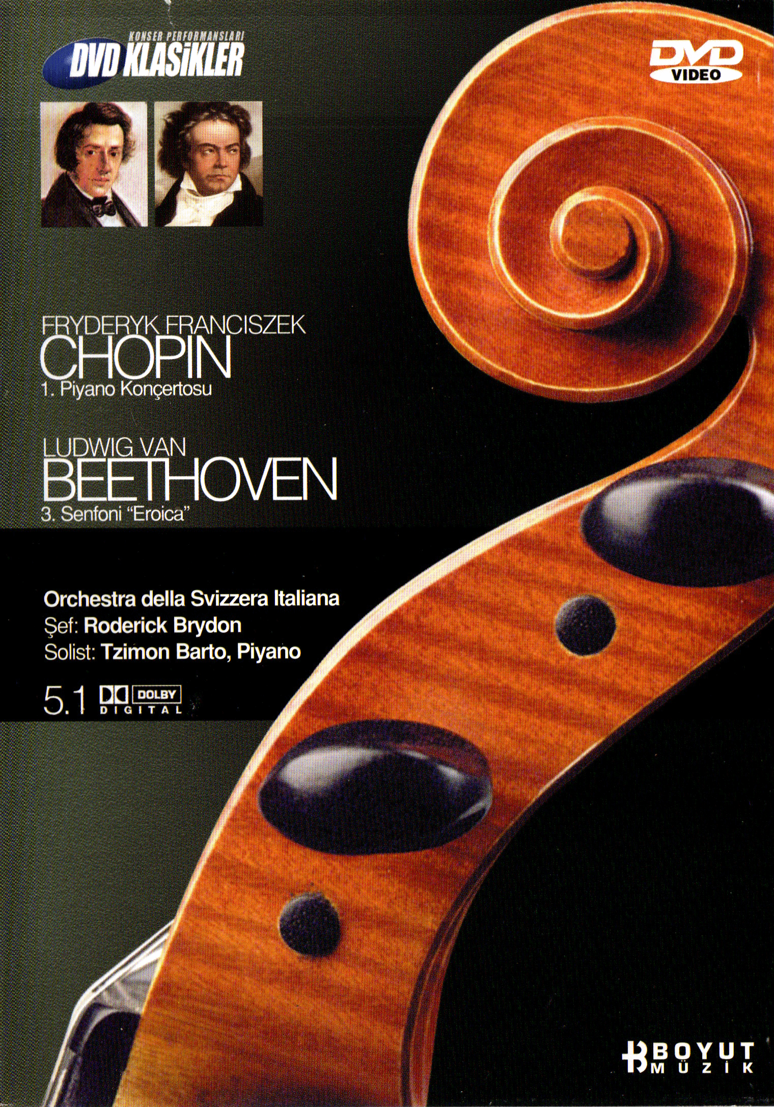 Chopin - Kopya Chopin 1.Piyano Konçertosu,Beethoven 3.Senfoni "Eroica" Dvd - Görsel 1