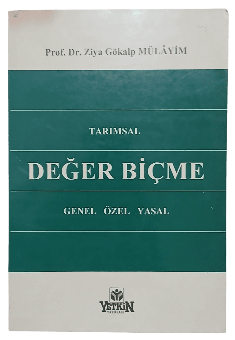 değer biçme-Photoroom Tarımsal Değer Biçme Genel Özel Yasal-Prof. Dr. Ziya Gökalp Mülayim - Görsel 1