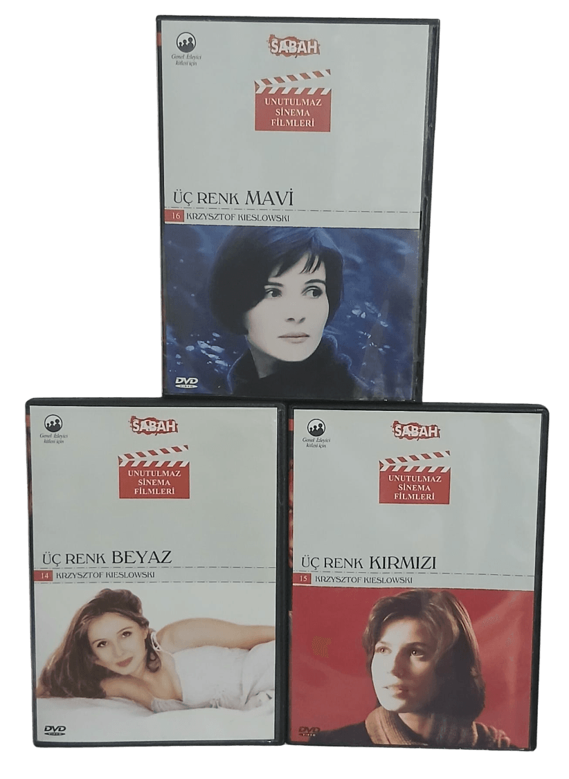 üç renk-Photoroom Krzysztof Kieslowski Üç Renk Üçlemesi / Mavi - Beyaz -Kırmızı Dvd - Görsel 1