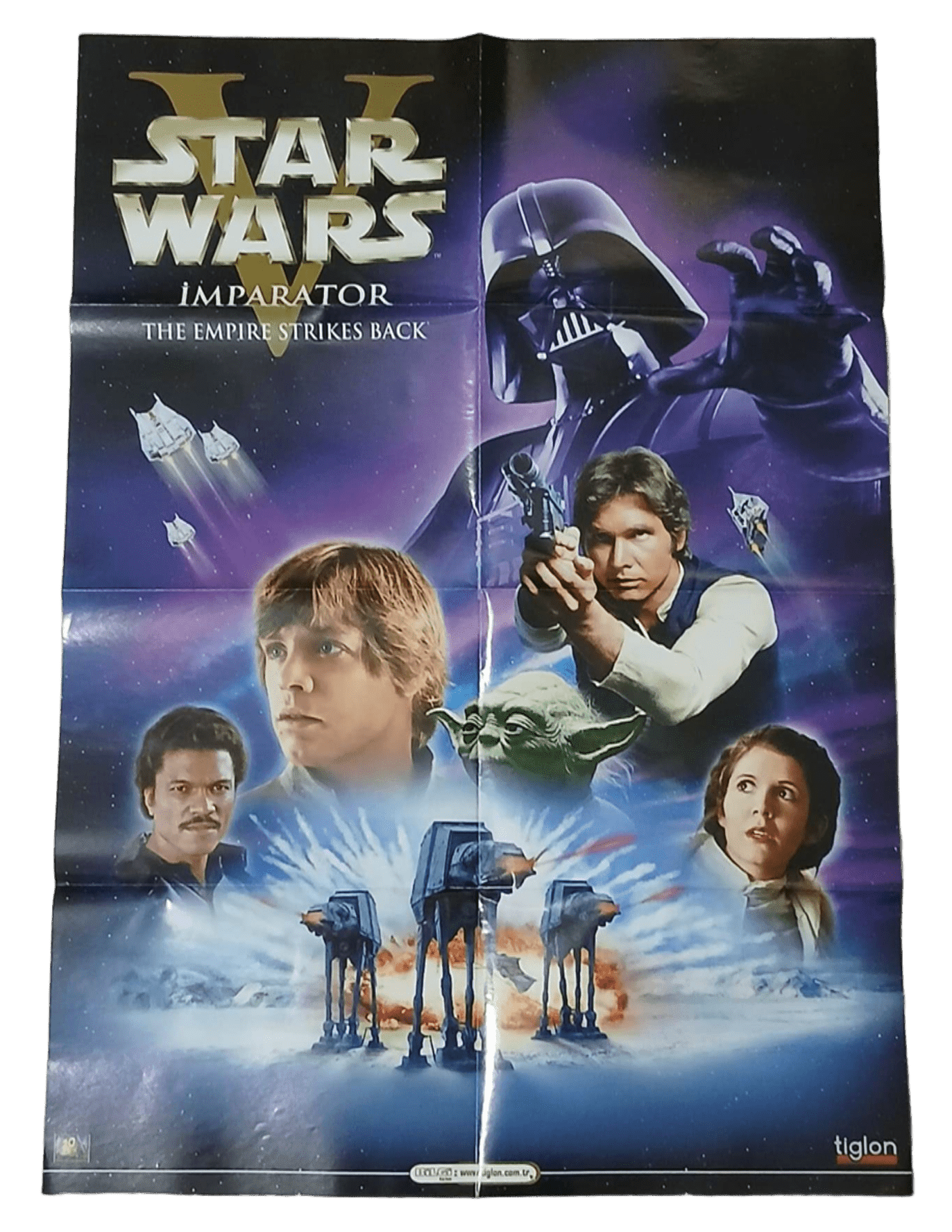 star Star Wars 5 İmparator Geri Dönüyor-Dünyanın Durduğu Gün Çift Taraflı Afiş - Görsel 1