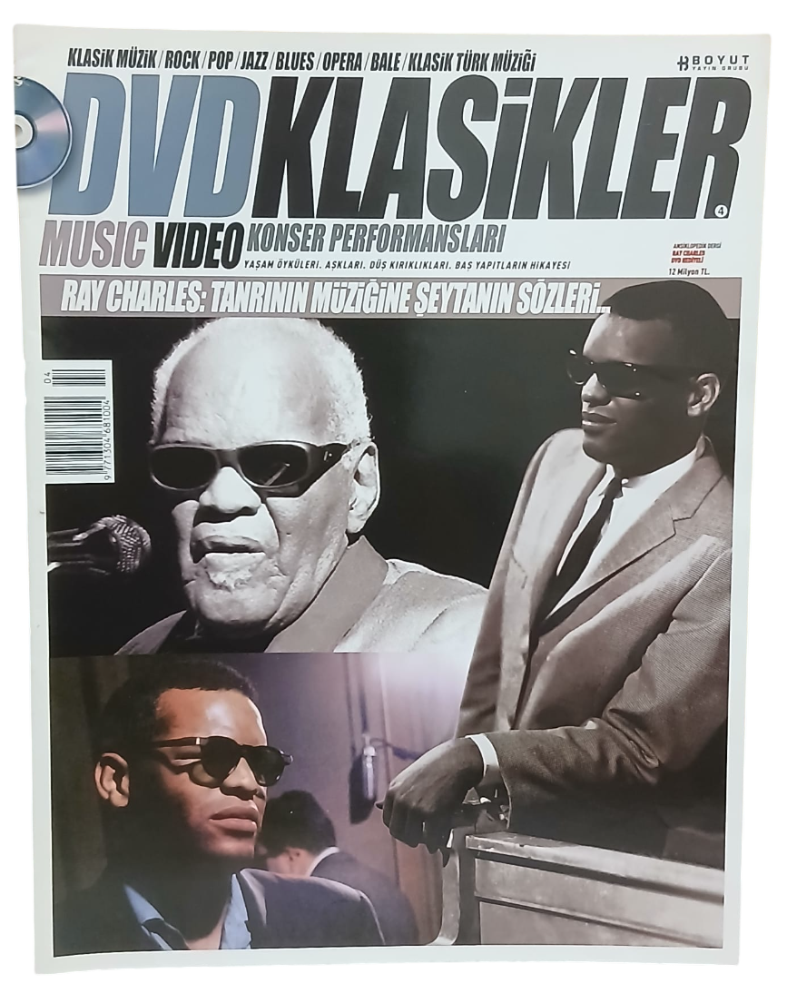 dvdklasik7-Photoroom Dvd Klasikler Ray Charles:Tanrının Müziğine Şeytanın Sözleri Ansiklopedik Dergi - Görsel 1