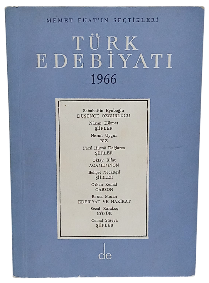 türk edebiyatı-Photoroom Memet Fuat'ın Seçtikleri Türk Edebiyatı 1966 / 1.Baskı - Görsel 1