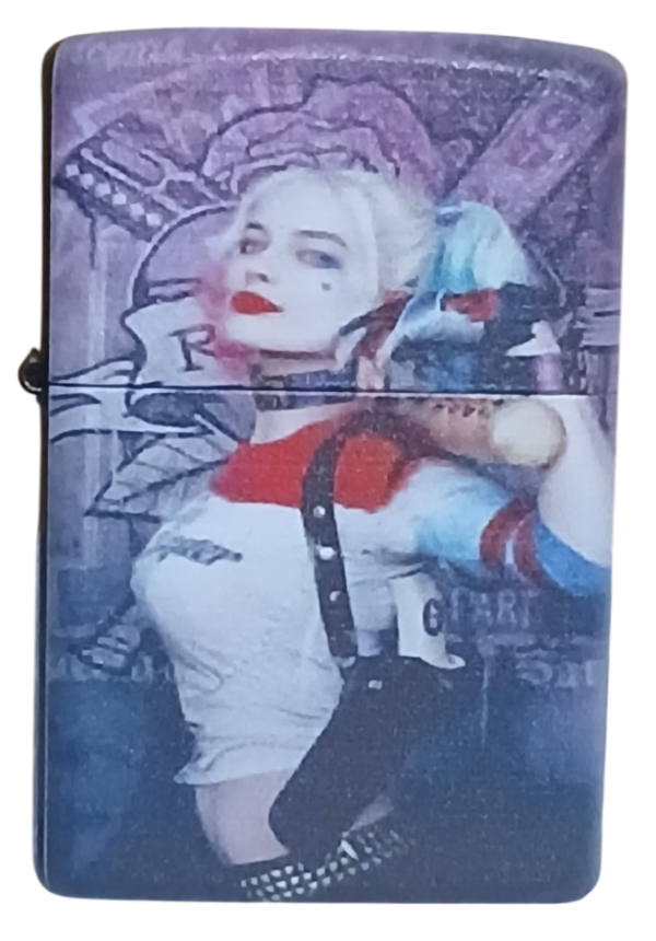 Harley Quinn Zippo Tarzı Benzinli Çakmak Siyah