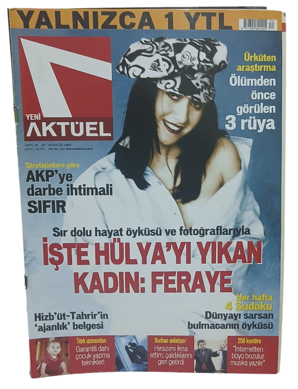 Yeni Aktüel Dergisi Sayı 10-20/26 Eylül 2005 Feraye Tanyolaç Kapaklı