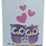 Baykuşlu Ciltli Defter 120 Yaprak Kareli Büyük Boy (Model 2)
