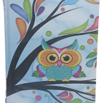 Baykuşlu Ciltli Defter Desenli Kapak 120 Yaprak Çizgili Orta Boy (Model 1)