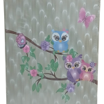 Baykuşlu Ciltli Defter Desenli Kapak 120 Yaprak Çizgili Orta Boy (Model 2)