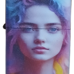 Kadın Model 1 Zippo Tarzı Benzinli Çakmak Siyah