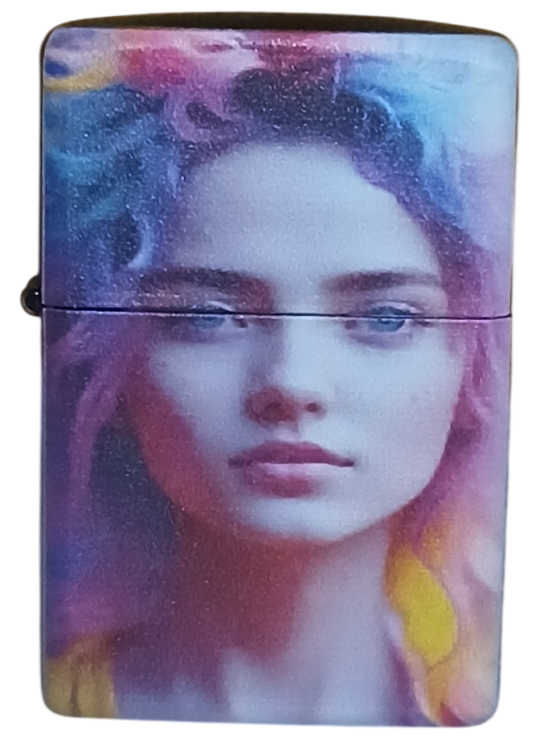 Kadın Model 1 Zippo Tarzı Benzinli Çakmak Siyah