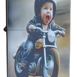 Motorcu Bebek Zippo Tarzı Benzinli Çakmak Siyah
