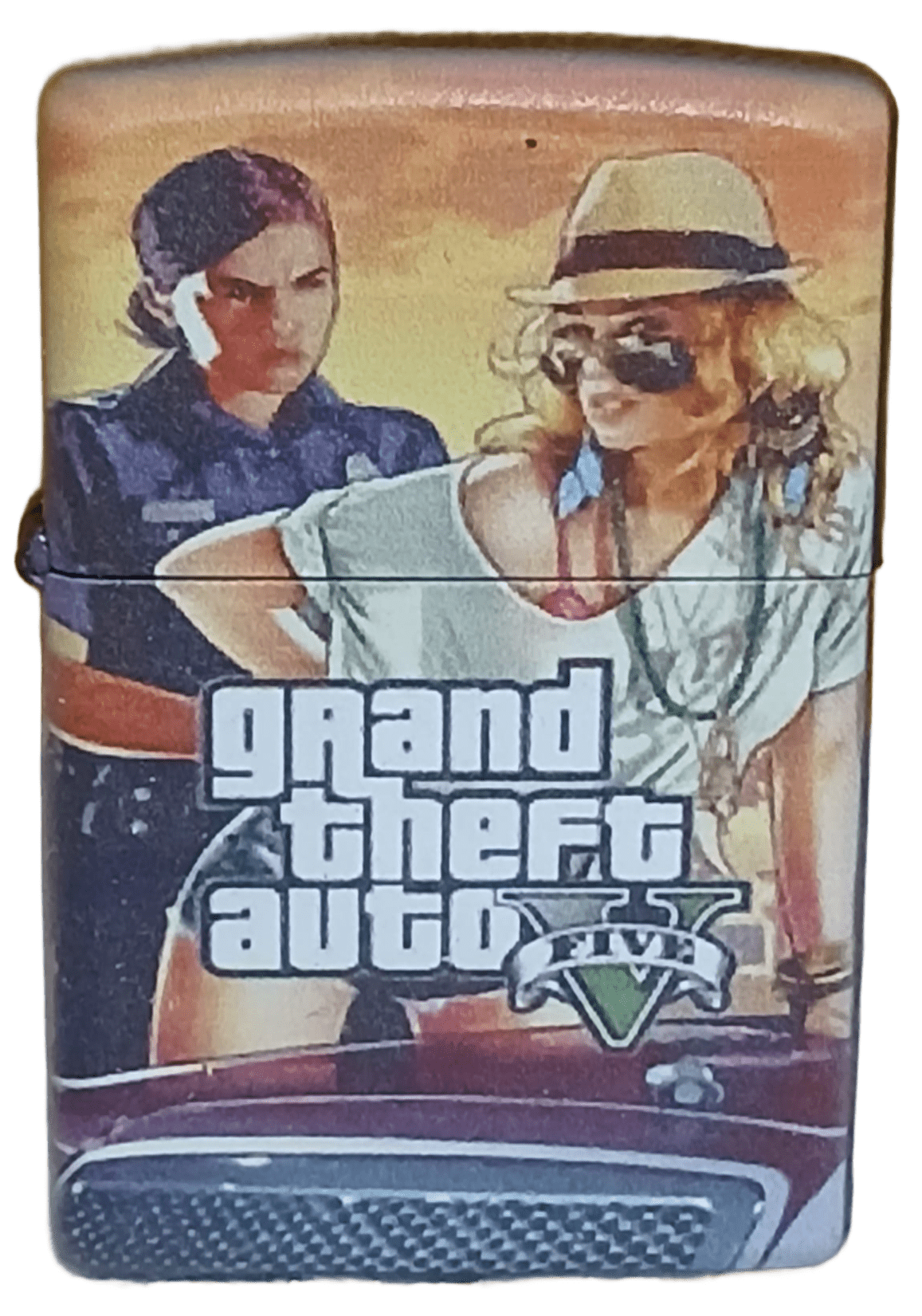 gta5 -1 GTA 5 Model 1 Zippo Tarzı Benzinli Çakmak Siyah - Görsel 1