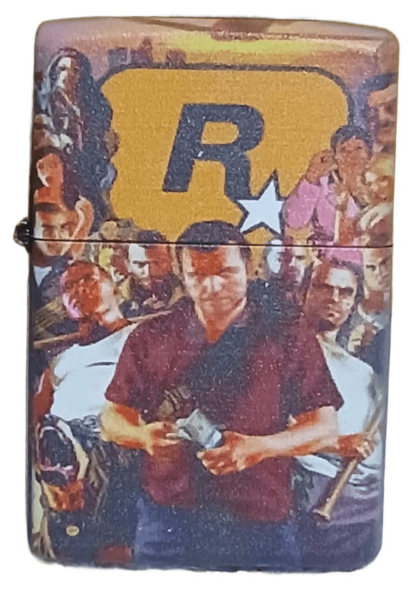 GTA 5 Model 9 Zippo Tarzı Benzinli Çakmak Siyah