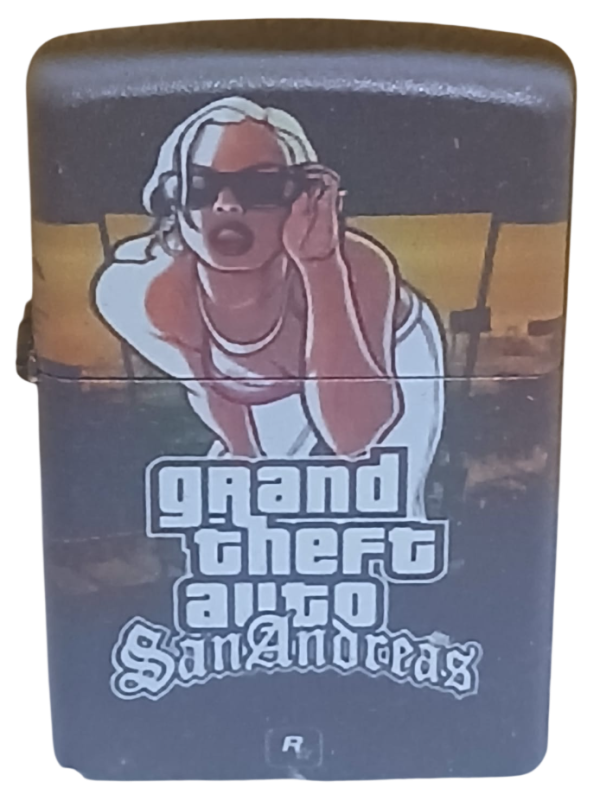 GTA San Andreas Model 2 Zippo Tarzı Benzinli Çakmak Siyah
