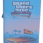 GTA Vice City Model 4 Zippo Tarzı Benzinli Çakmak Siyah