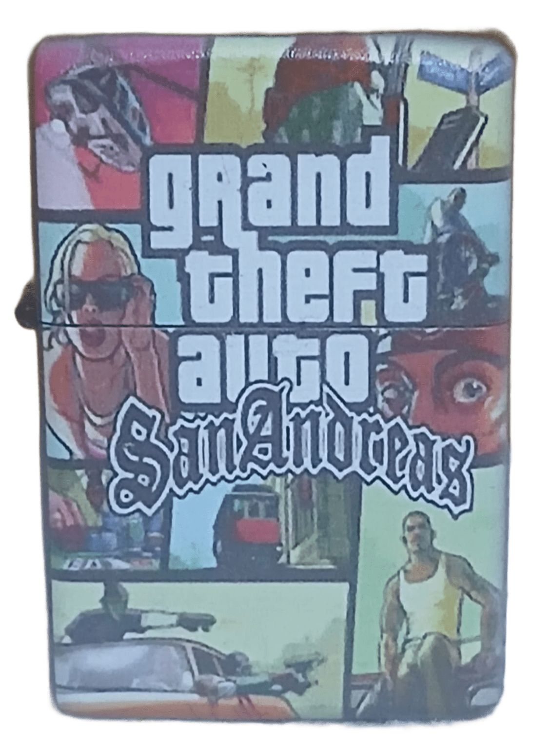 gtavice9 GTA Vice City Model 2 Zippo Tarzı Benzinli Çakmak Siyah - Görsel 1