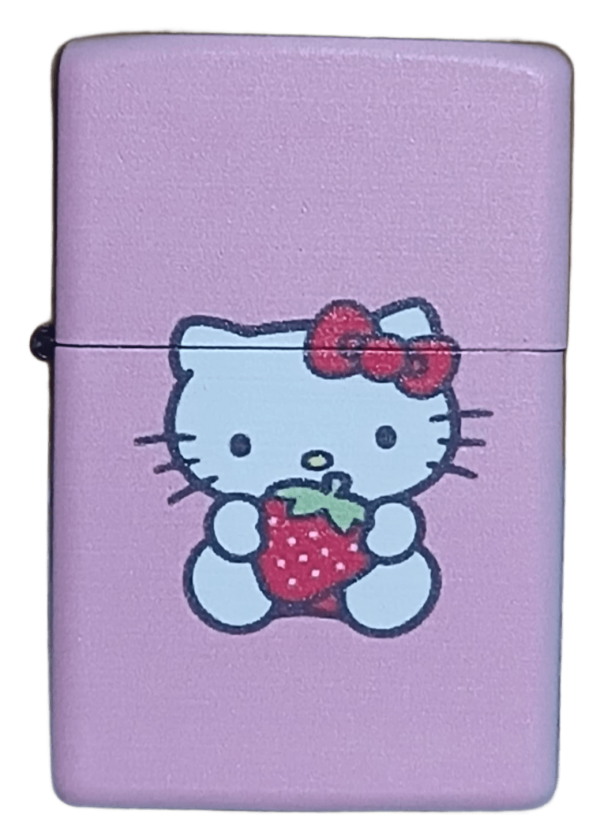Hello Kitty Model 1 Zippo Tarzı Benzinli Çakmak Siyah