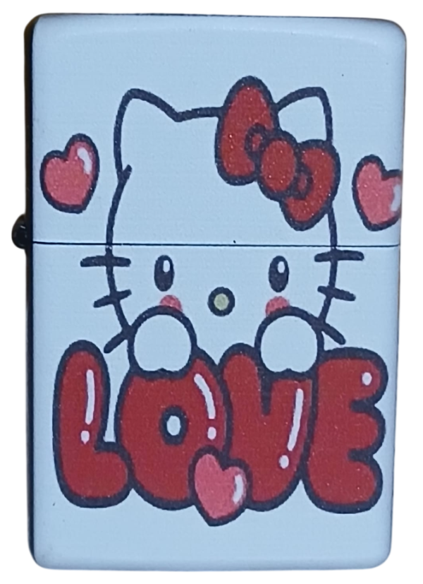 Hello Kitty Model 6 Zippo Tarzı Benzinli Çakmak Siyah