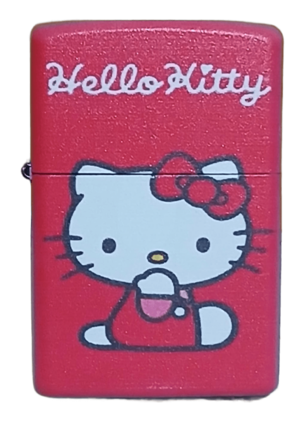 Hello Kitty Model 3 Zippo Tarzı Benzinli Çakmak Siyah