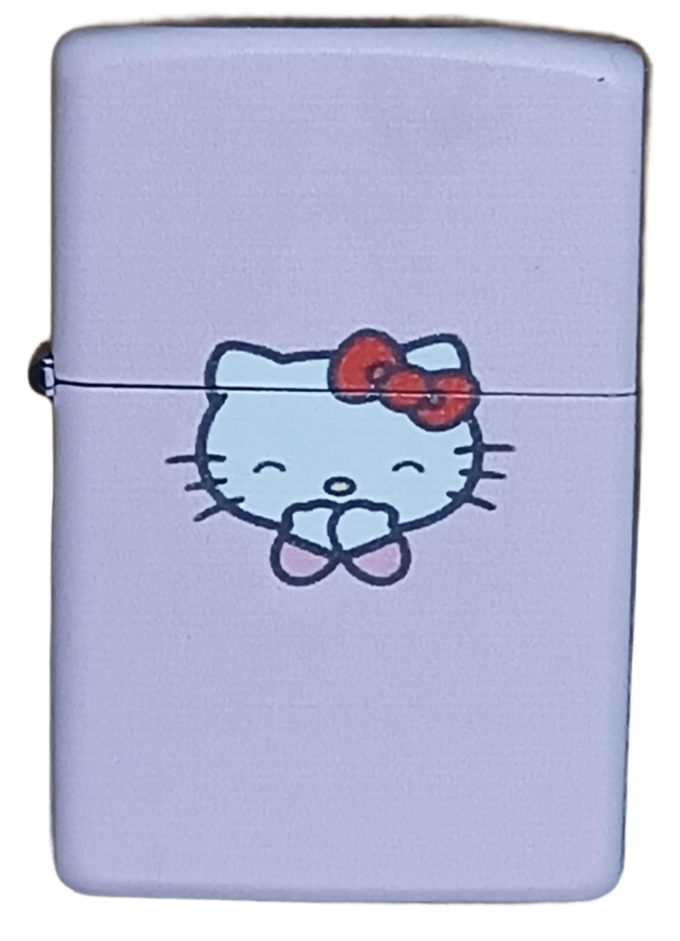 hello-7 Hello Kitty Model 4 Zippo Tarzı Benzinli Çakmak Siyah - Görsel 1