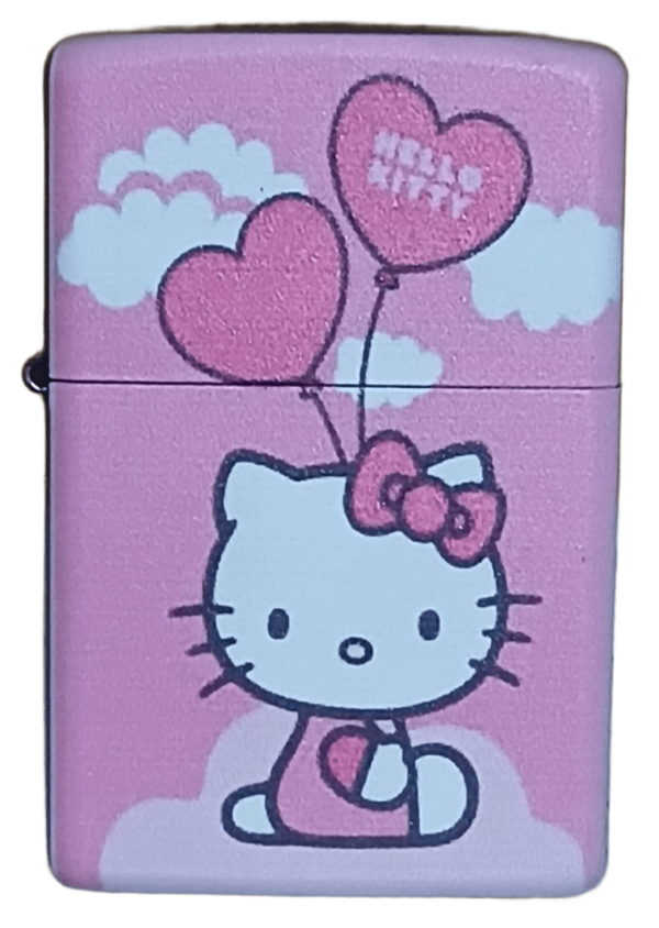 Hello Kitty Model 5 Zippo Tarzı Benzinli Çakmak Siyah