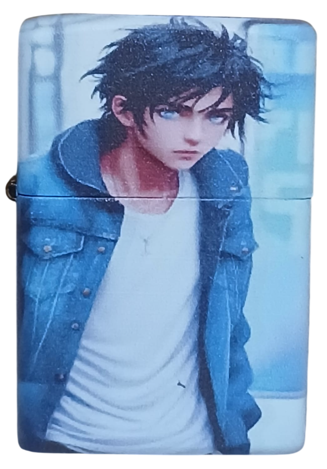 manga-1-Photoroom Manga Model 1 Zippo Tarzı Benzinli Çakmak Siyah - Görsel 1