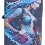 Manga Model 6 Zippo Tarzı Benzinli Çakmak Siyah
