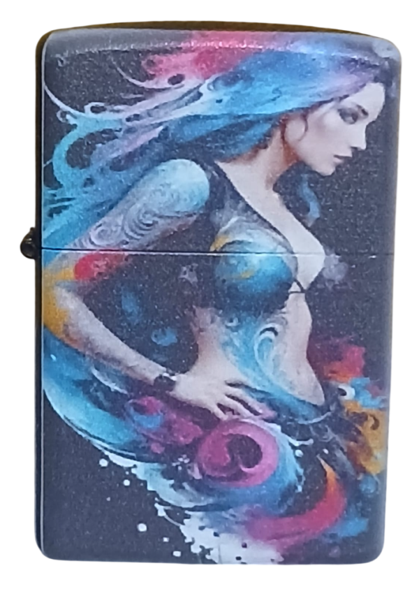 Manga Model 6 Zippo Tarzı Benzinli Çakmak Siyah