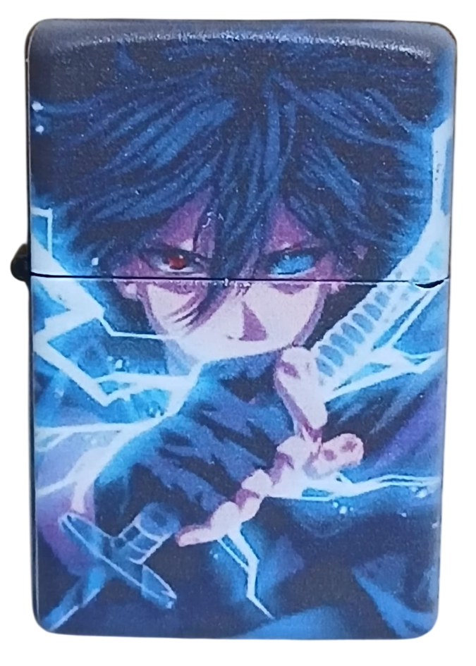 manga-5-Photoroom Manga Model 3 Zippo Tarzı Benzinli Çakmak Siyah - Görsel 1