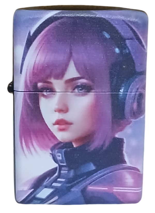Manga Model 4 Zippo Tarzı Benzinli Çakmak Siyah