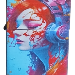 Manga Model 5 Zippo Tarzı Benzinli Çakmak Siyah