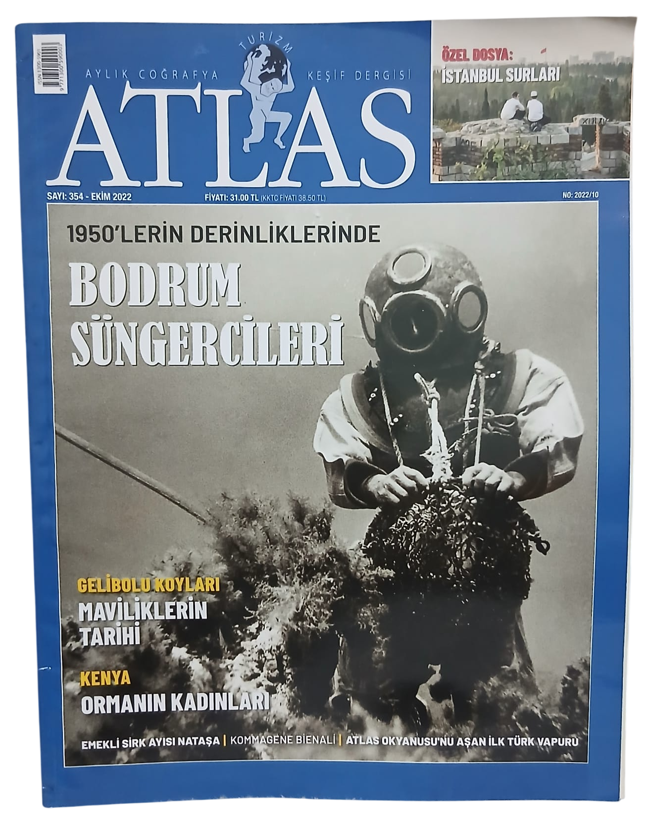 atlas 1-Photoroom Atlas Coğrafya Dergisi Sayı 354 / Ekim 2022 1950'lerin Derinliklerinde Bodrum Süngerleri - Görsel 1