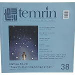 Temrin Düşünce ve Edebiyat Dergisi Sayı 38 / Haziran 2011