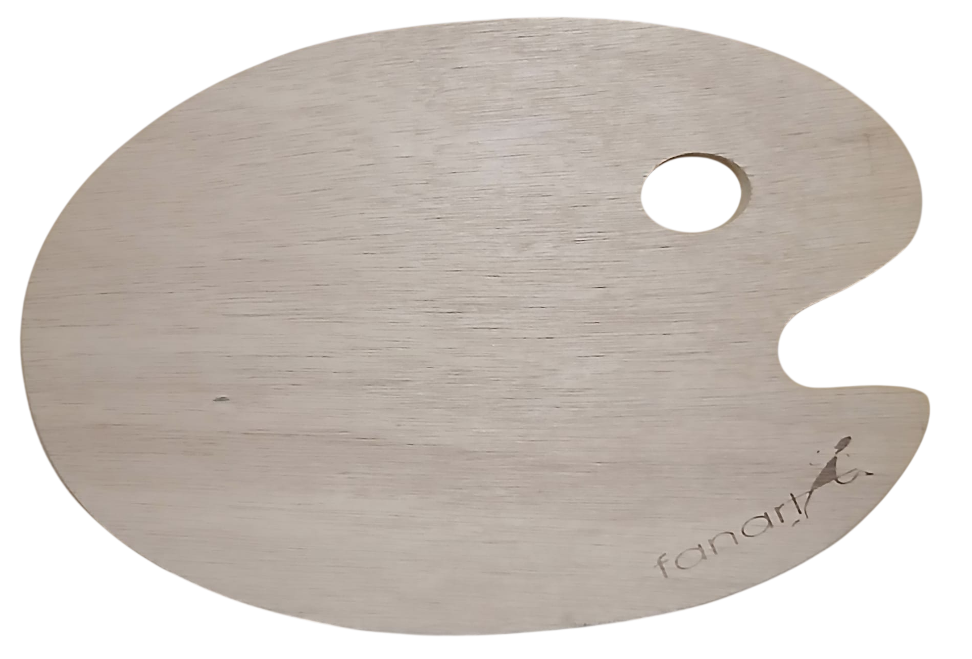 fanart palet-Photoroom Fanart Ahşap Oval Resim Paleti 20x30 cm - Görsel 1