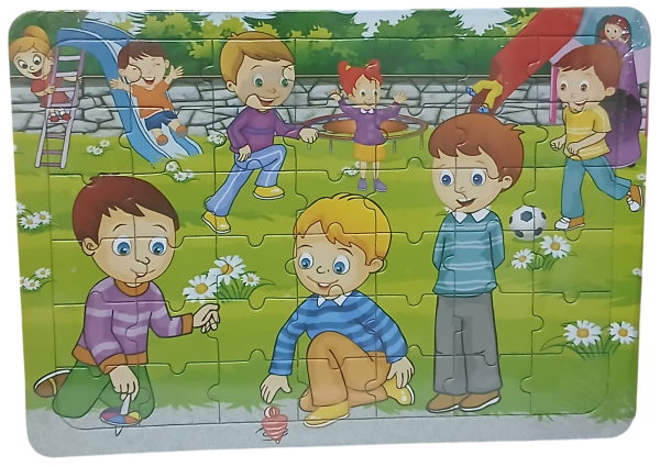 Oyun Parkı 42 Parça Puzzle Yapboz Boyama